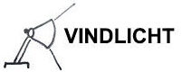 Het Vindlicht logo: een handgetekende bureaulamp met de tekst Vindlicht